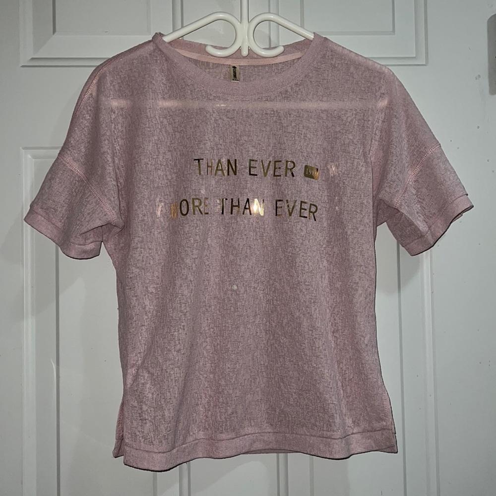 Pink sheer t-shirt